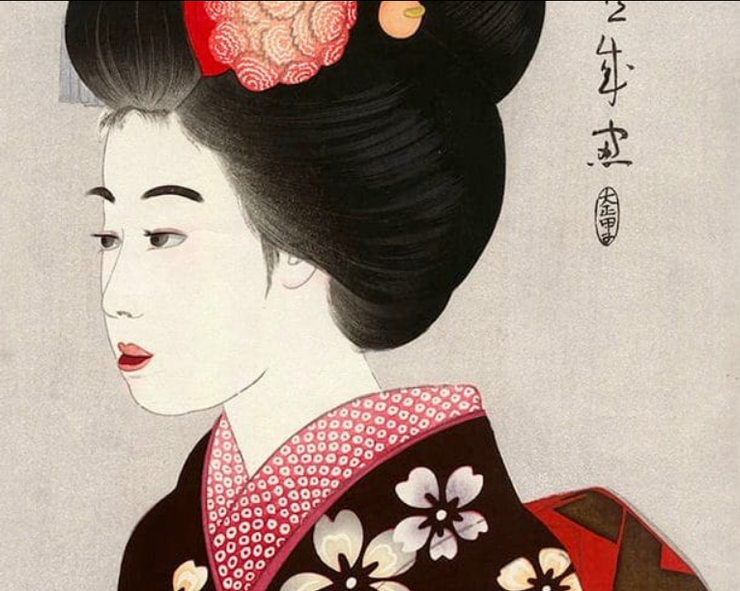 dessin japonaise en kimono