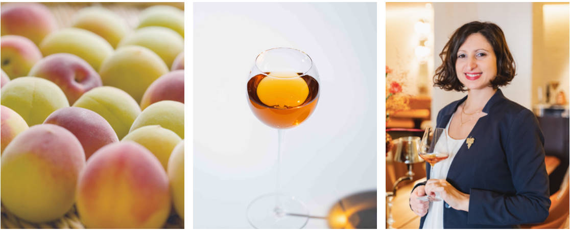 des prunes, verre rempli de umeshu et amandine pastourel