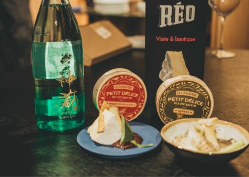 Saké junmai Kagura Clear et deux fromages en accord