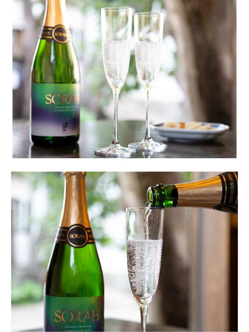 Bouteille de saké pétillant - chiyomusubi sorah