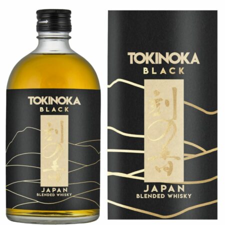 Bouteille de Whisky japonais et son packaging Tokinoka Black